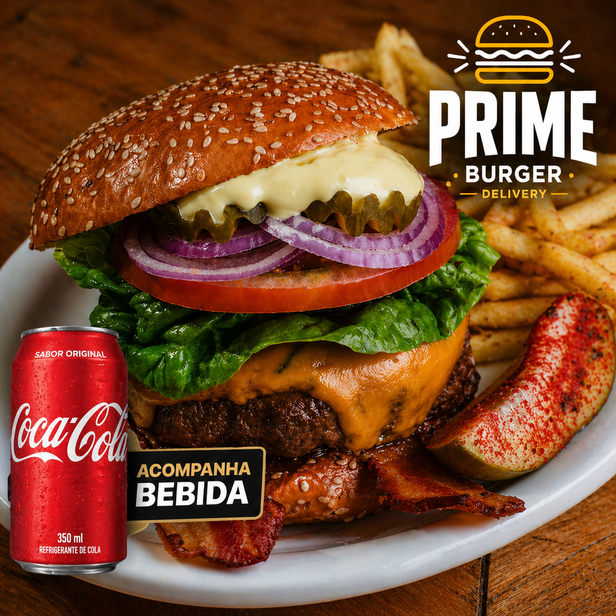 1X Classic Salada + Coca-Cola + Fritas